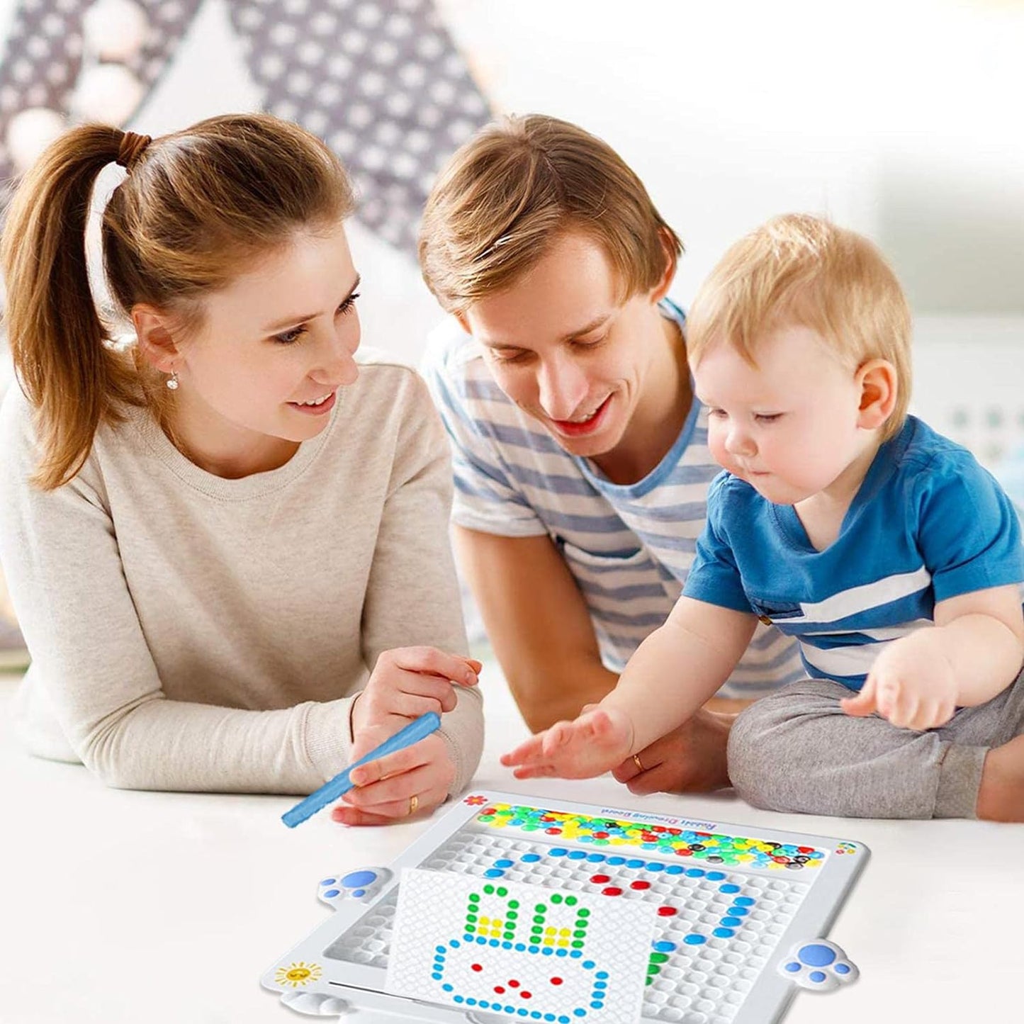 WOOPIE Montessori MagPad magnetinė piešimo lenta vaikams (Kiškis) – vaizdas 3