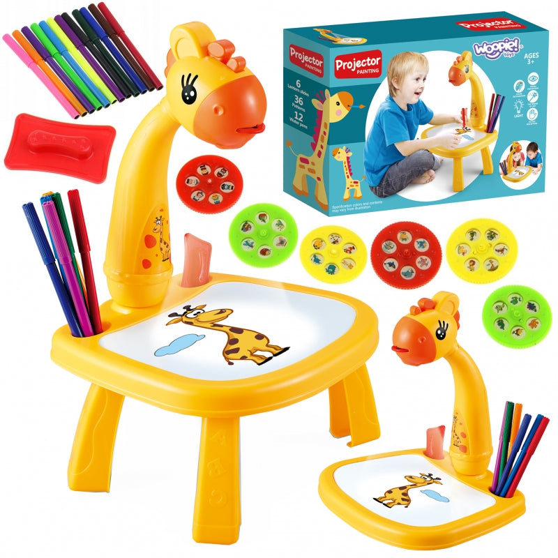 WOOPIE piešimo lentos žirafa projektorius + žymekliai