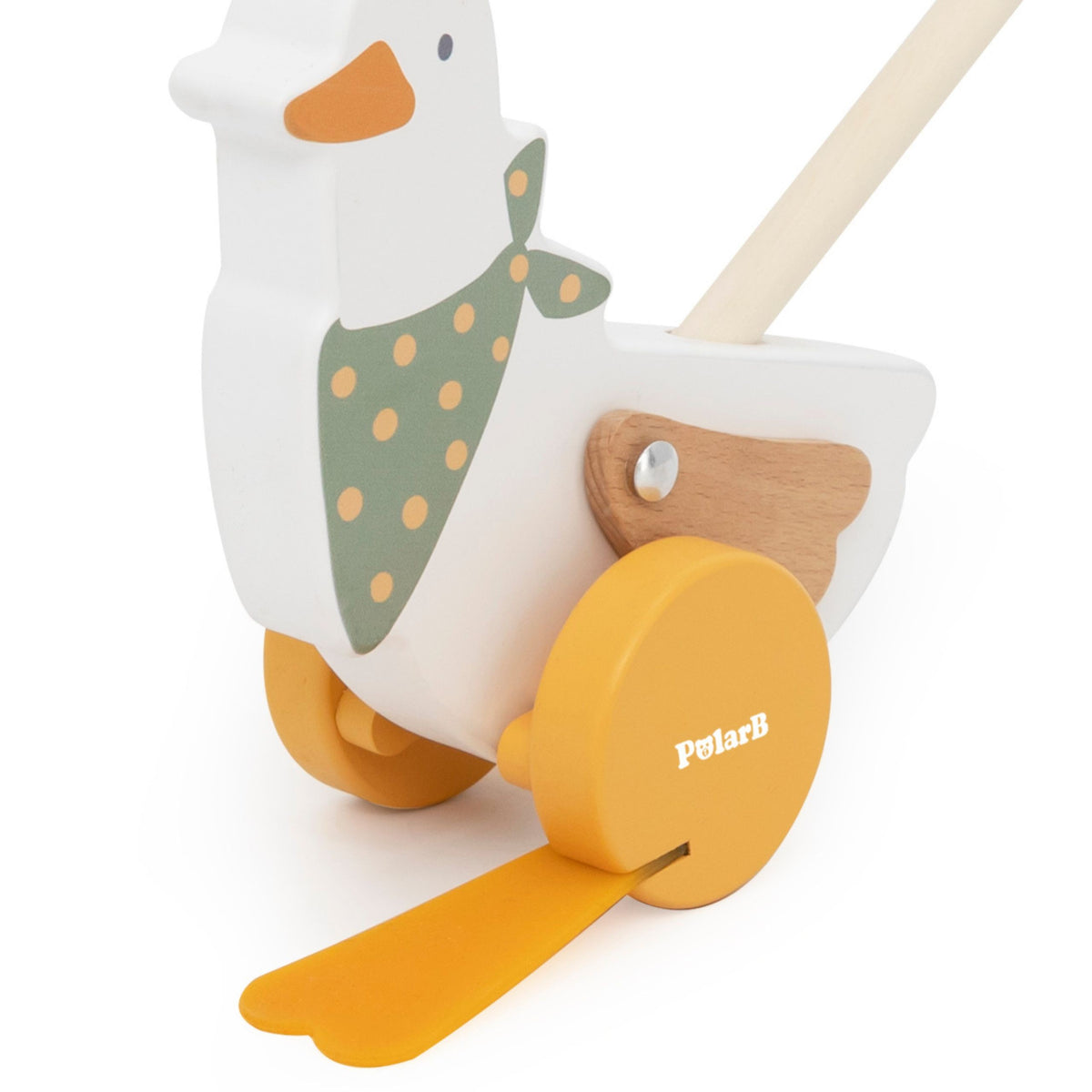 VIGA PolarB Medinė Stumdoma Žąsis ant Lazdelės 12men+
