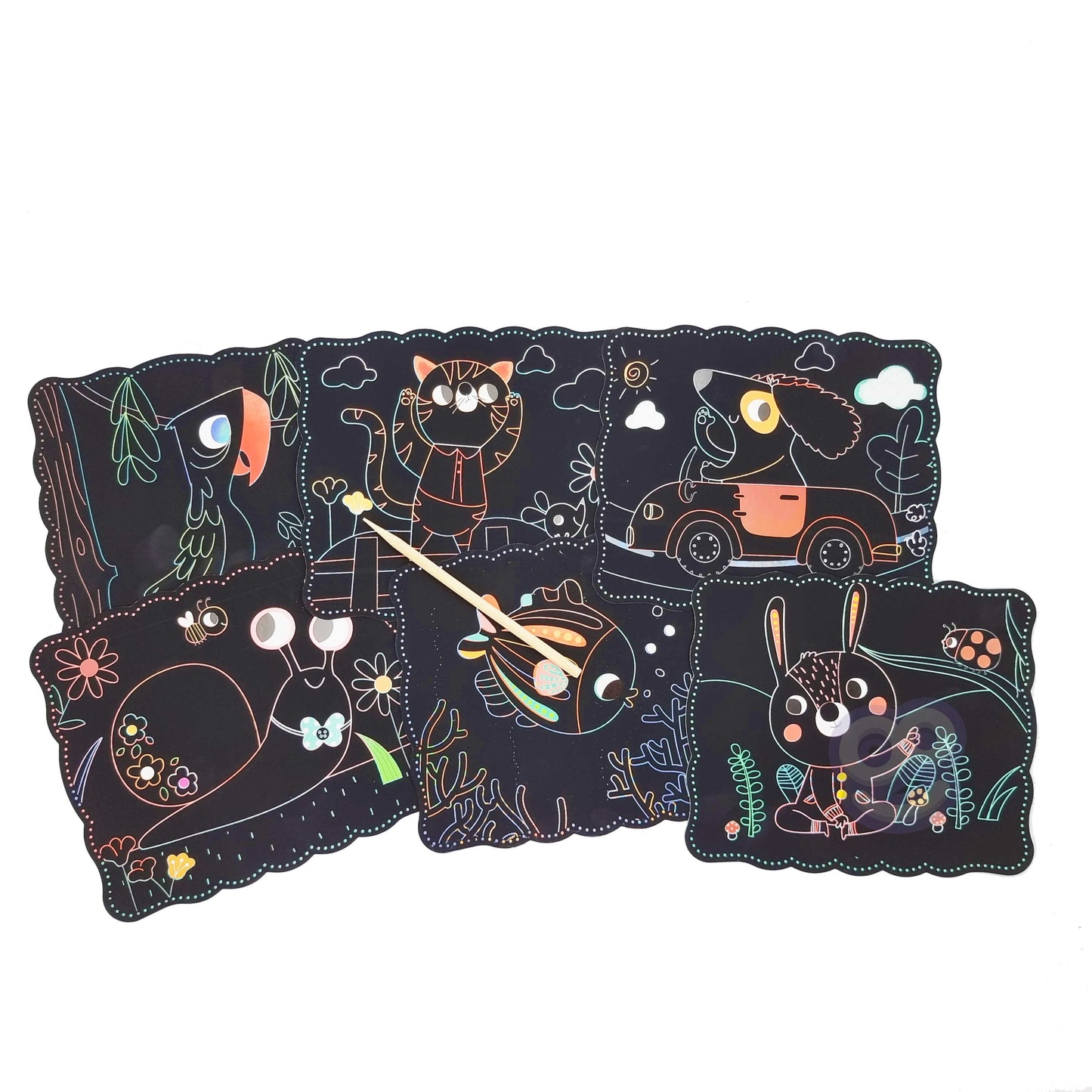 WOOPIE ART&FUN Kūrybinis rinkinys vaikams: Nutrinami paveikslėliai (7 el) – vaizdas 9