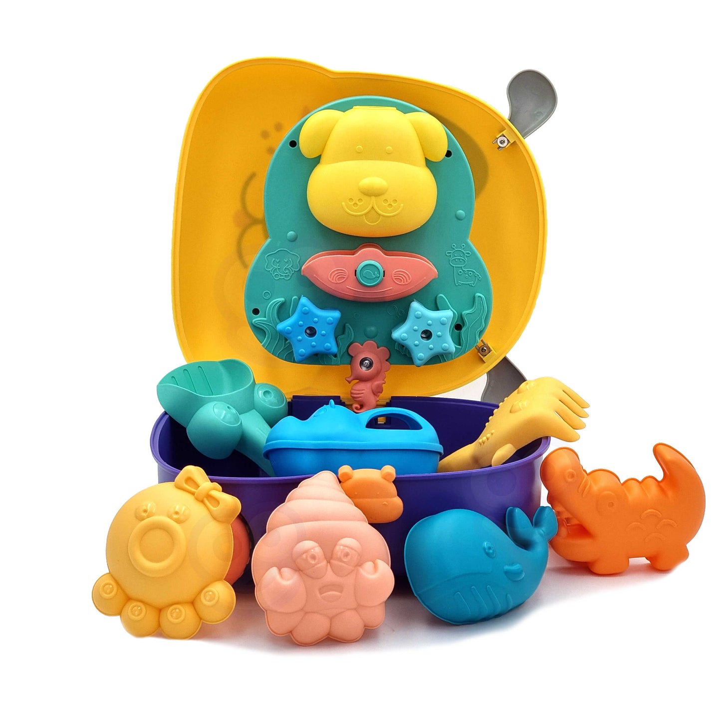 WOOPIE Smėlio ir Vandens žaislų rinkinys 3in1 Lagaminas Šuniukas, 3 vnt – vaizdas 4