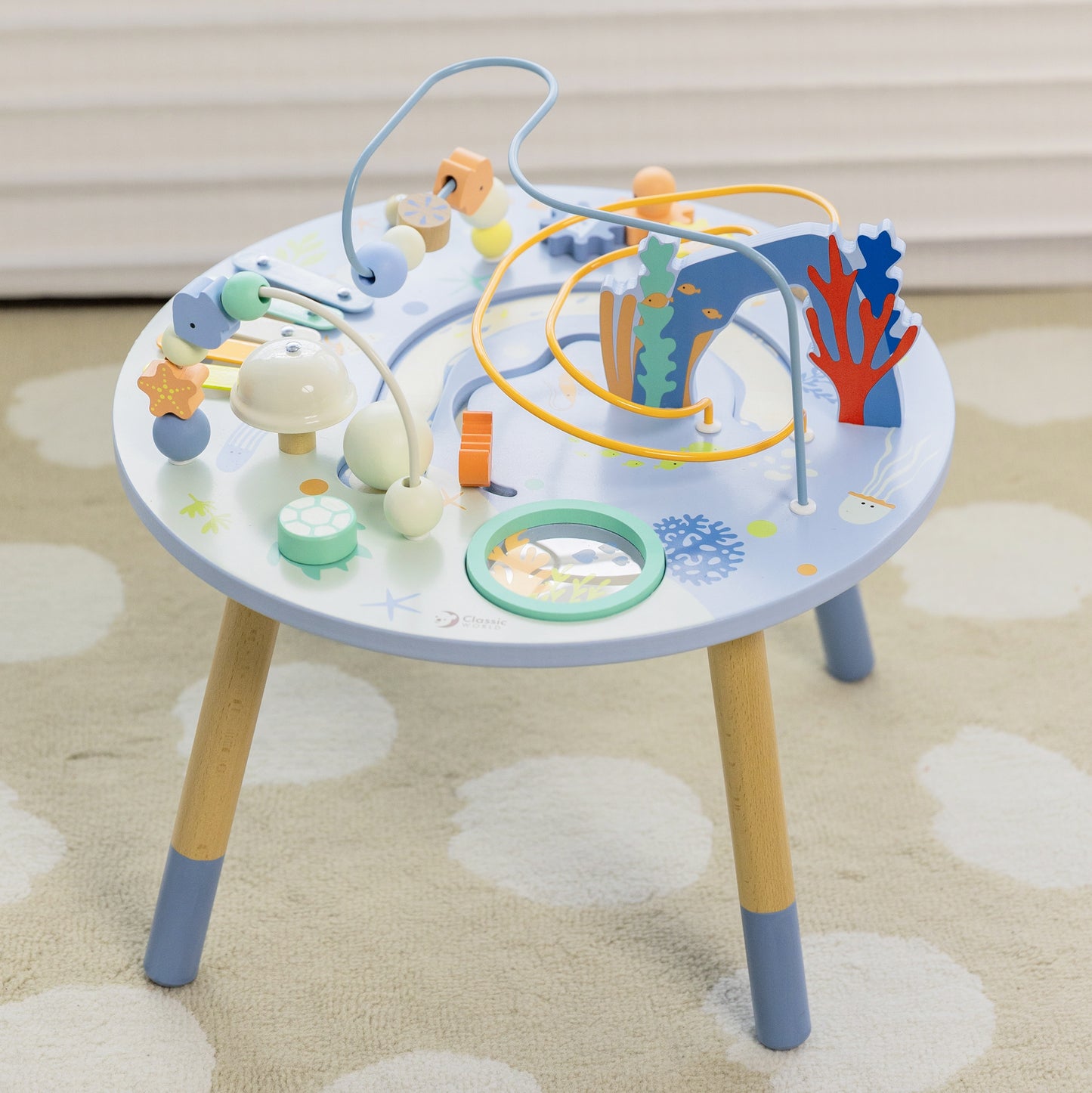 CLASSIC WORLD Medinis užsiėmimų stalas „Jūros gyvenimas“, Muzikinis ir edukacinis – vaizdas 2