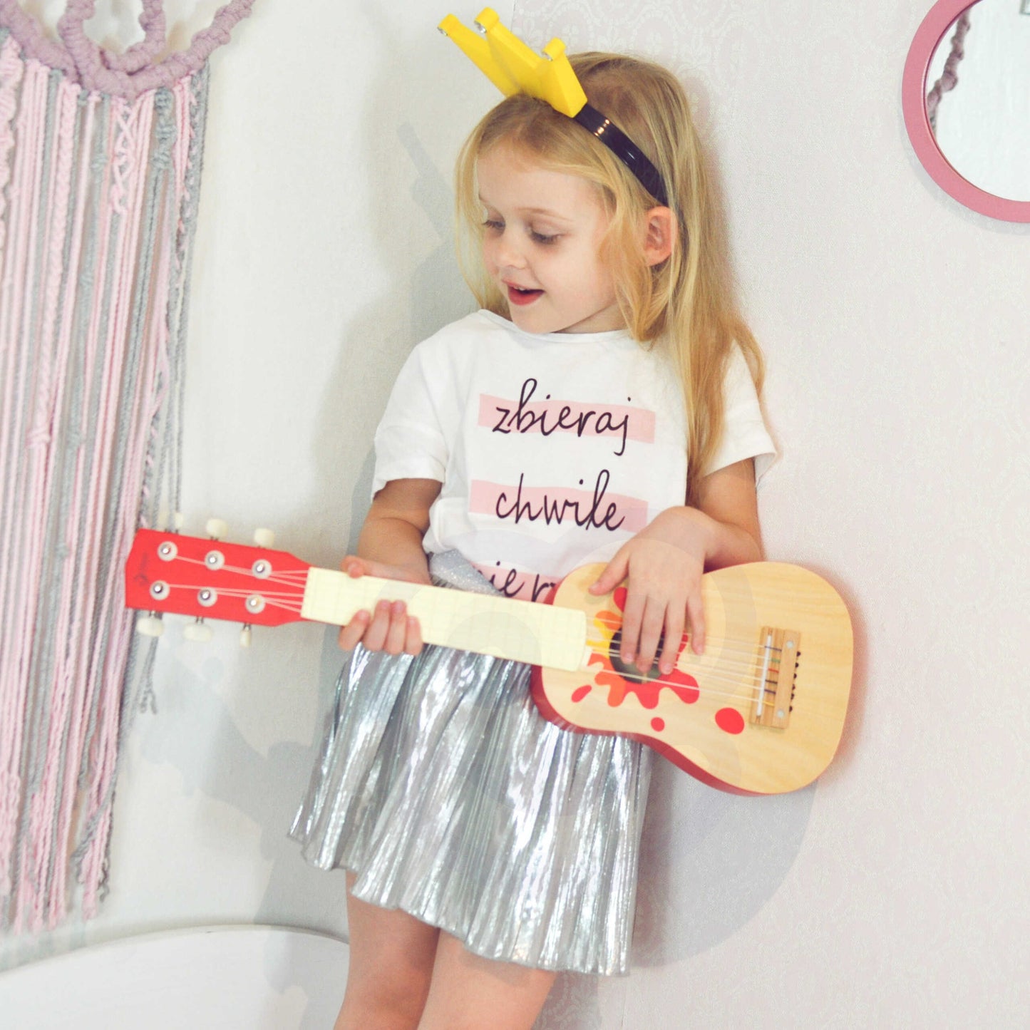 CLASSIC WORLD medinė akustinė gitara vaikams – vaizdas 3