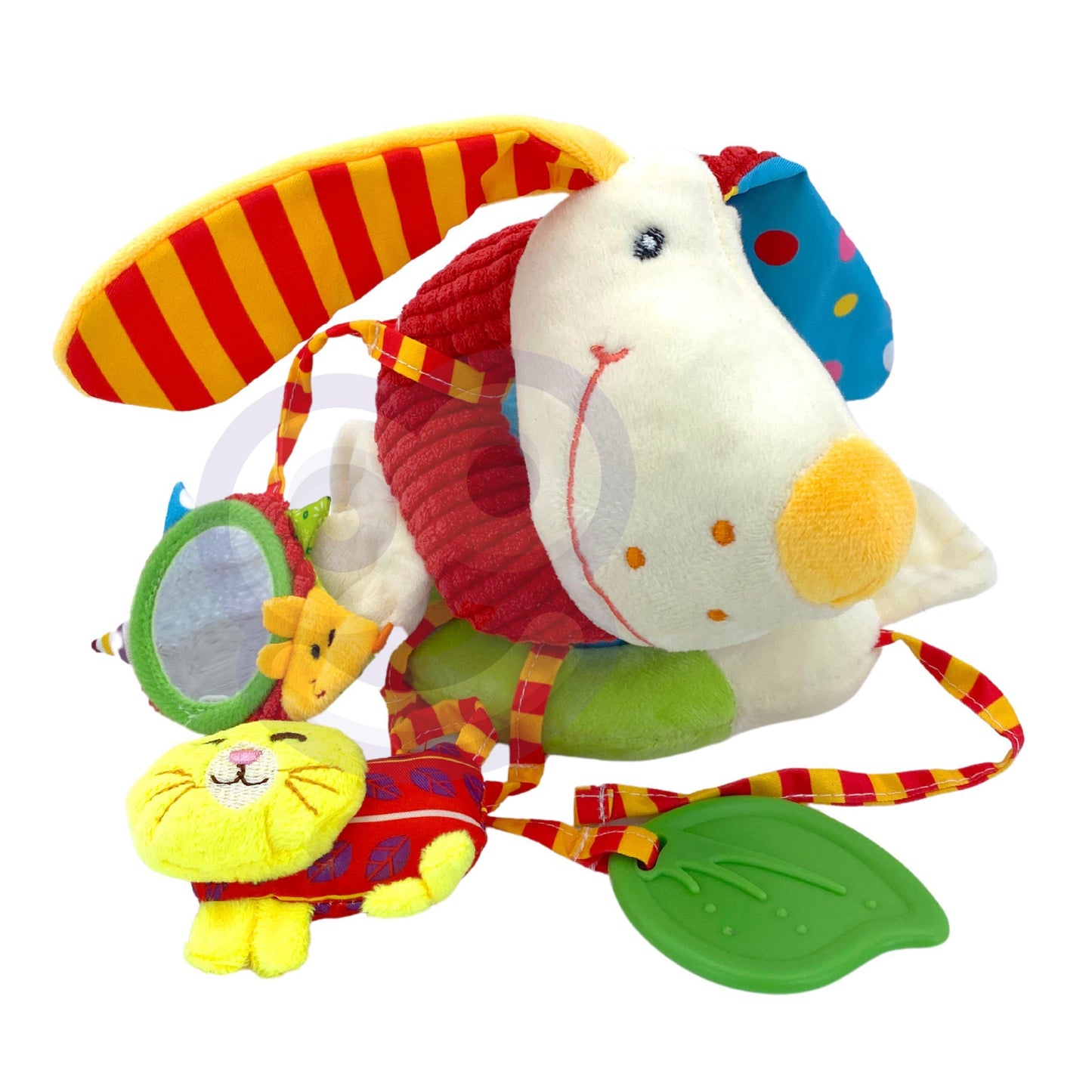 WOOPIE BABY Minkšta edukacinė spiralė-pakabinamas žaislas šuniukas vežimėliui / lovytei – vaizdas 8