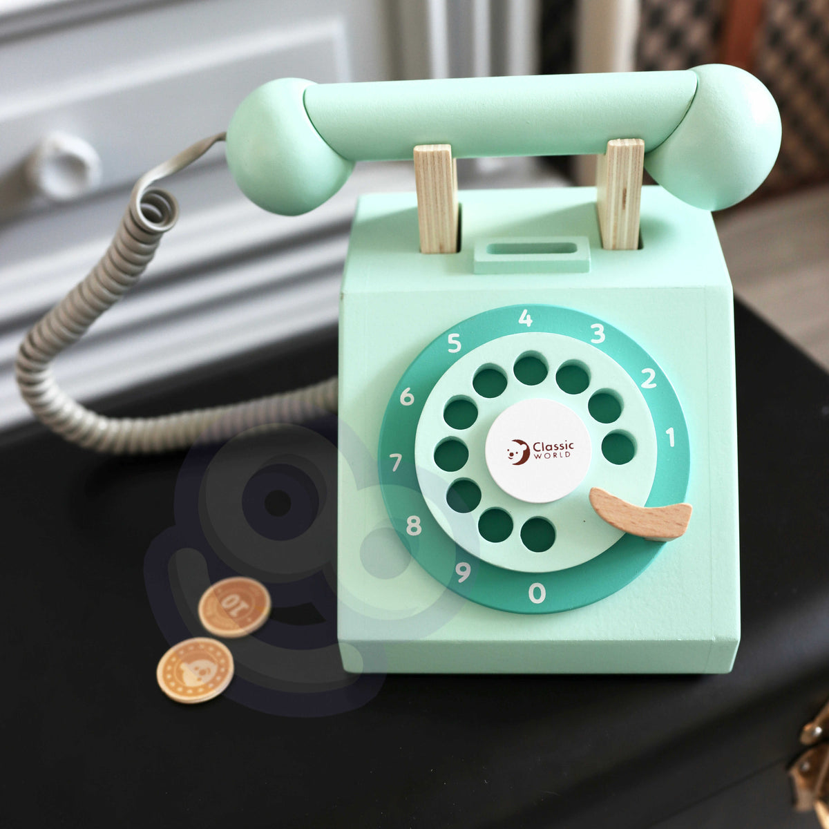 CLASSIC WORLD Medinis Telefono Aparatas Vaikams Vintažinis Stilius