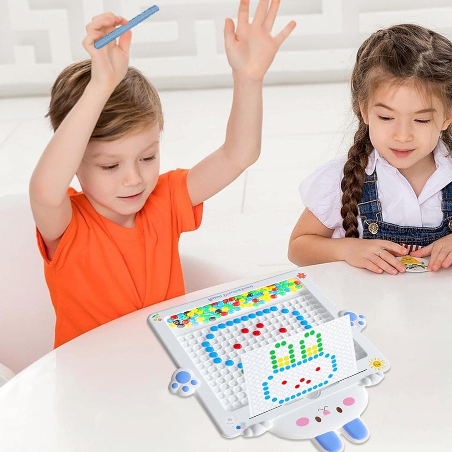 WOOPIE Montessori MagPad magnetinė piešimo lenta vaikams (Kiškis) – vaizdas 8