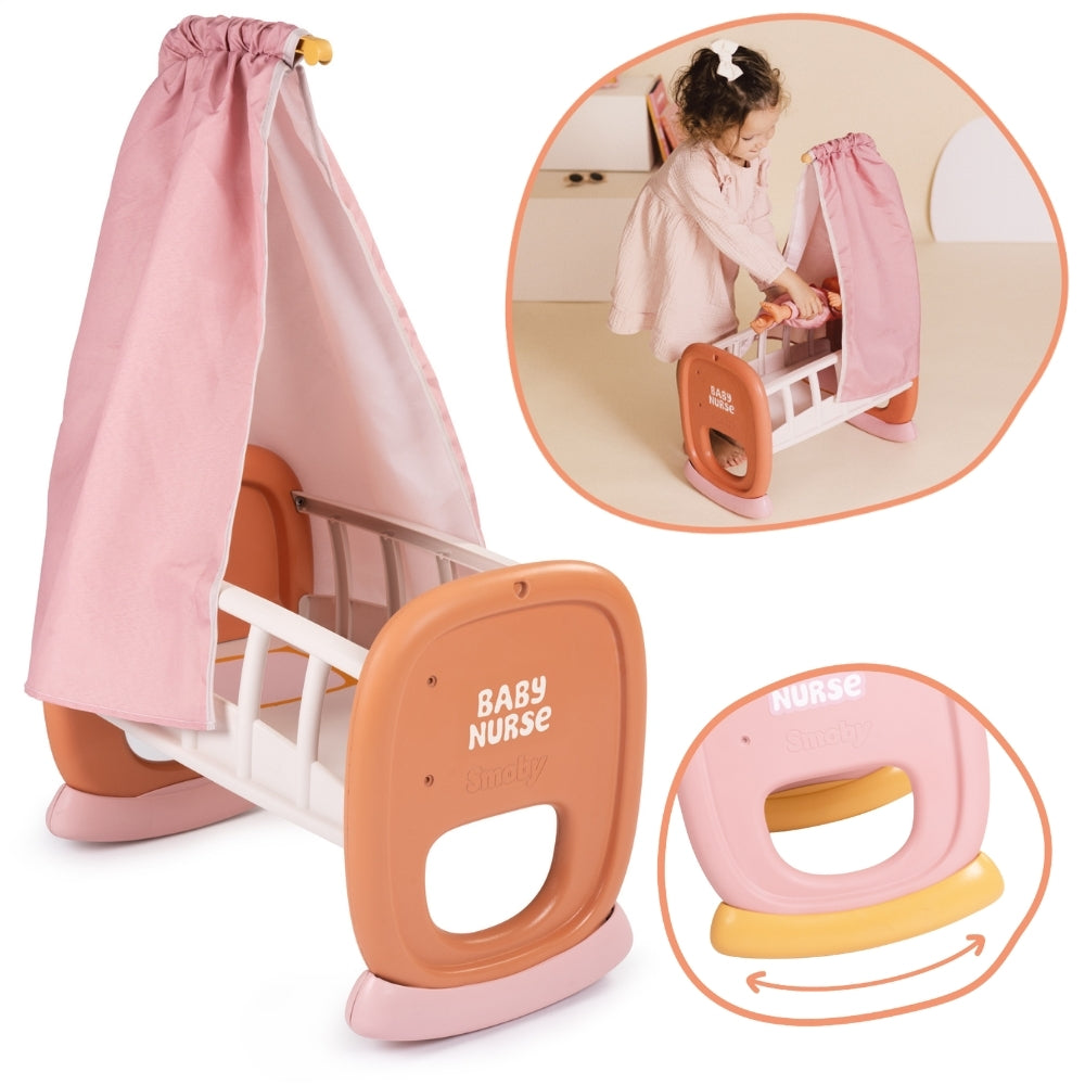 Smoby Baby Nurse Lopšys su baldakimu – vaizdas 2