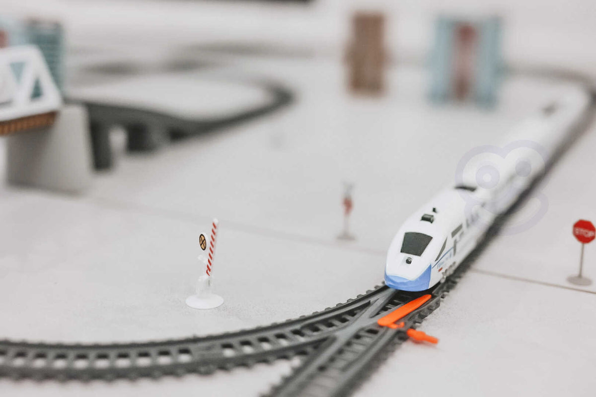 WOOPIE Elektrinis Traukinys Pendolino su Tuneliu ir Tiltu 914 cm