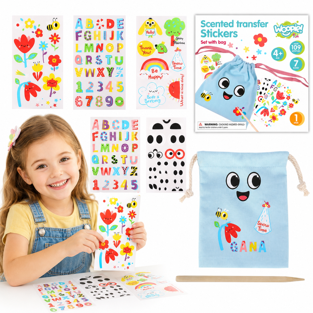WOOPIE ART&FUN Kūrybinis Rinkinys – Rankinės Dekoravimas Lipdukais