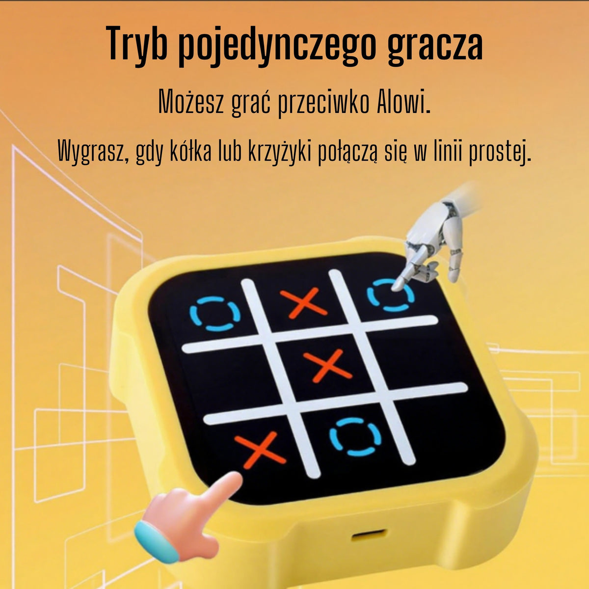 WOOPIE Elektroninis Kryžiukai-Nuliukai Lavinamasis Žaidimas, 4 Režimai