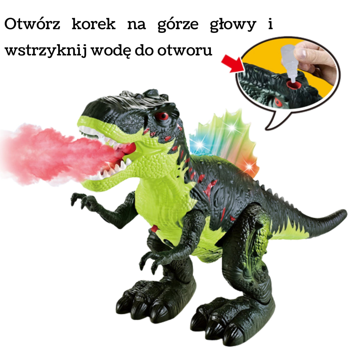 WOOPIE Vaikštantis Tyrannosaurus Rex Dinozauras su Garso ir Šviesos Efektais