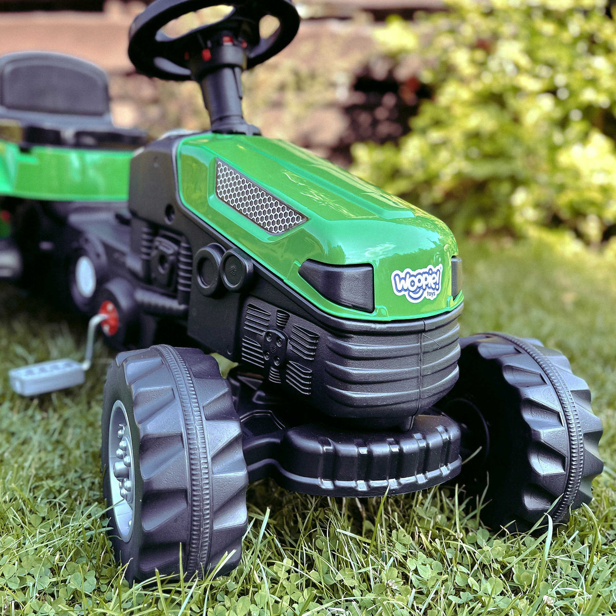 WOOPIE Farmer GoTrac MAXI minamas traktoriukas su priekaba