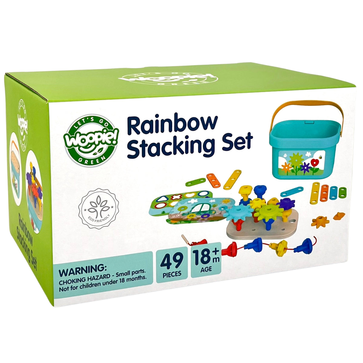 WOOPIE GREEN Montessori 12in1 Motorinė Konstravimo Dėžė FSC