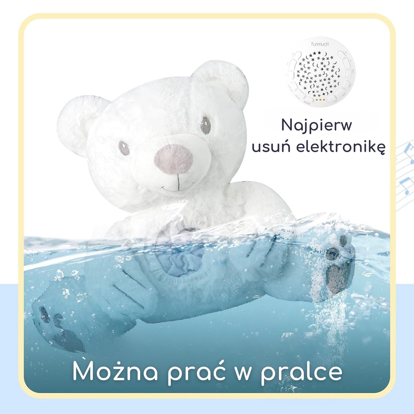 WOOPIE BABY Meškiukas su Projektoriumi ir Raminančiais Garsais 15 Melodijų