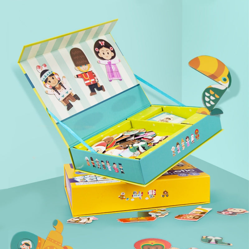 CLASSIC WORLD Magnetinė dėlionė Žmonės iš viso pasaulio 60 vnt – vaizdas 2