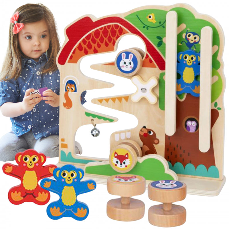 TOOKY TOY Medinė Montessori labirinto manipuliavimo lenta