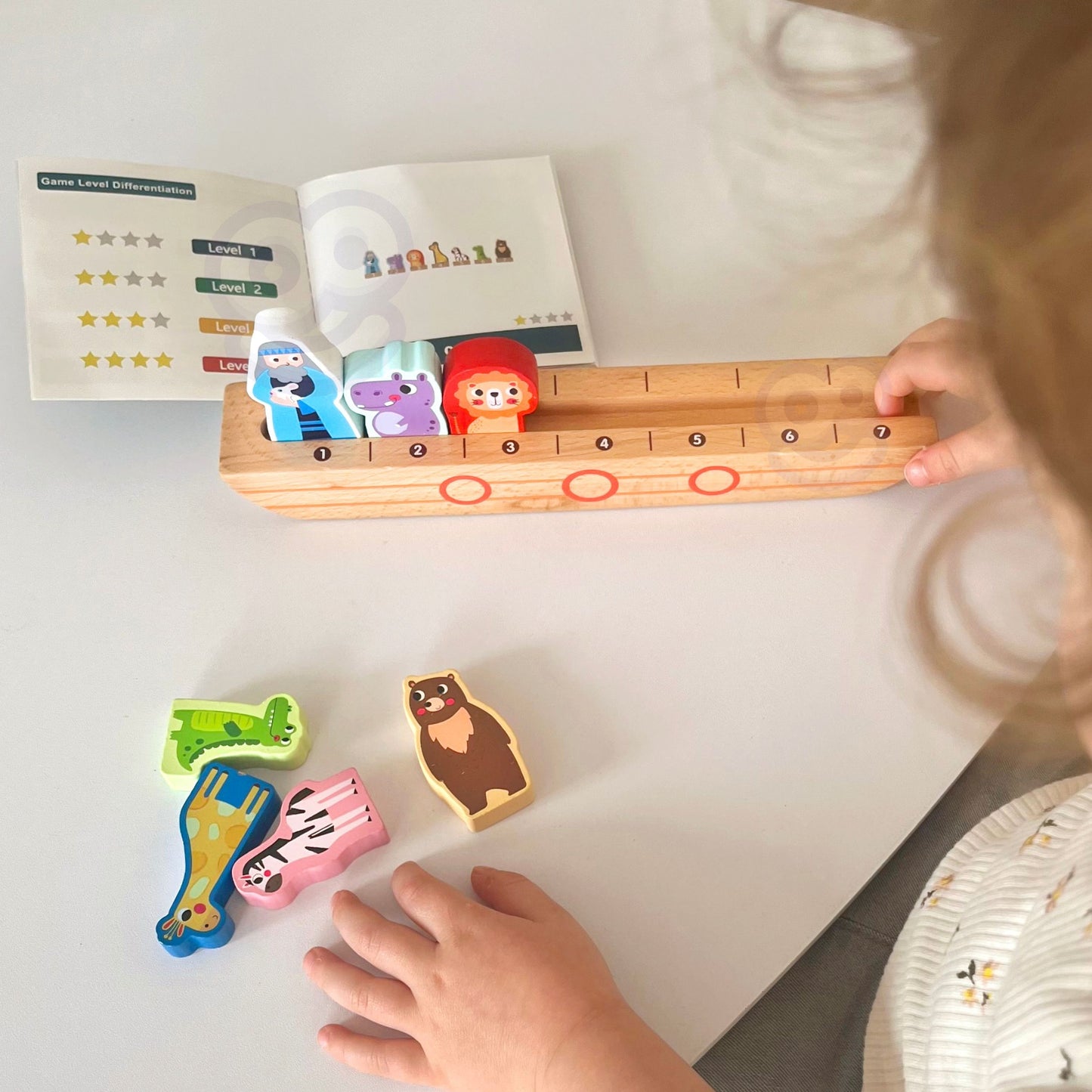 TOOKY TOY Medinė dėlionė – galvosūkis „Nojus ir gyvūnai“ – vaizdas 5