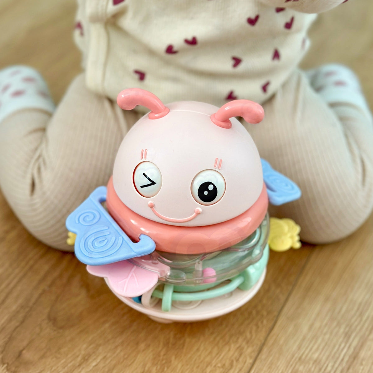 WOOPIE Bitutė Rožinė Nepargriaunama Sensorinė Žaislas 2in1