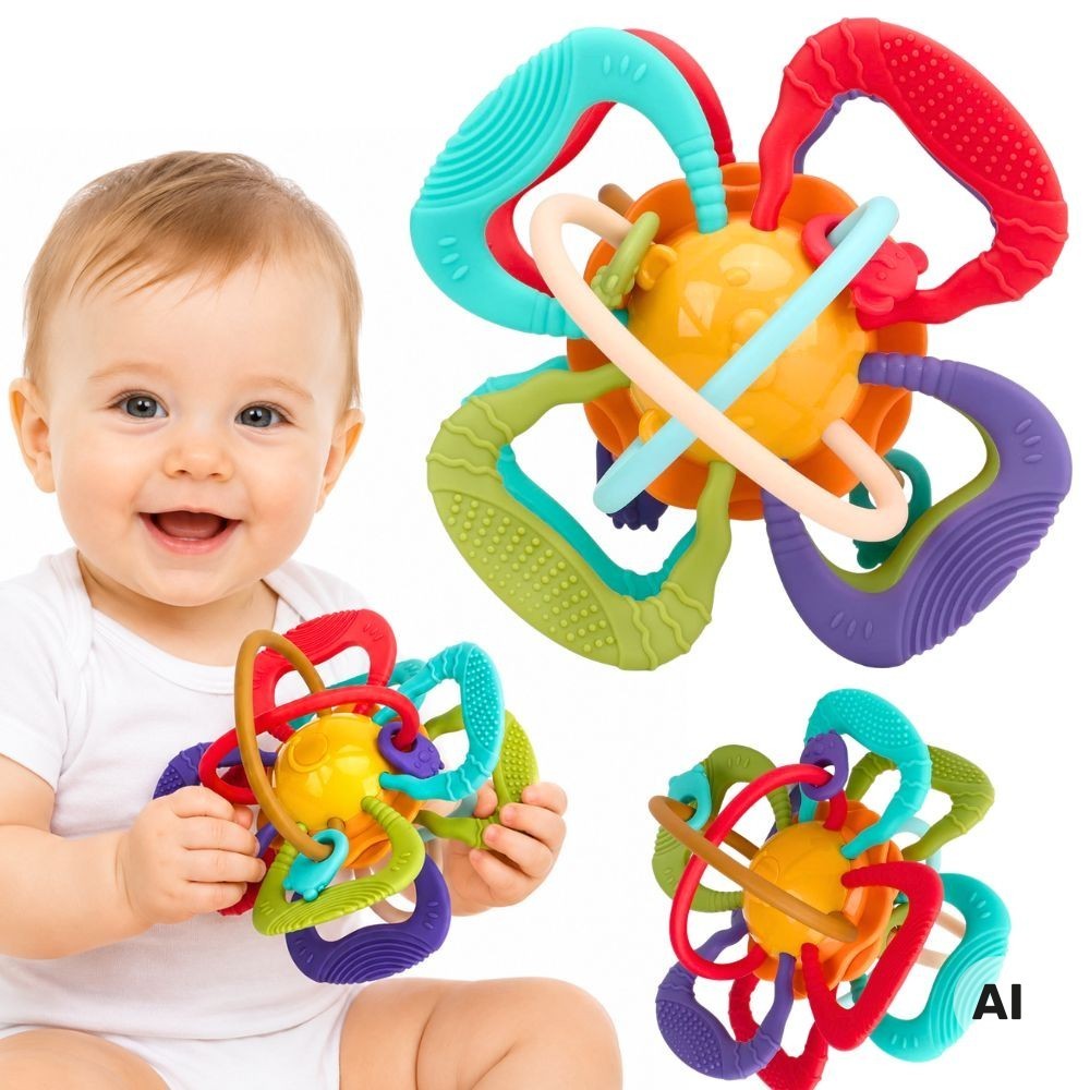 WOOPIE BABY Sensorinis Kamuoliukas Kramtukas Kūdikiams