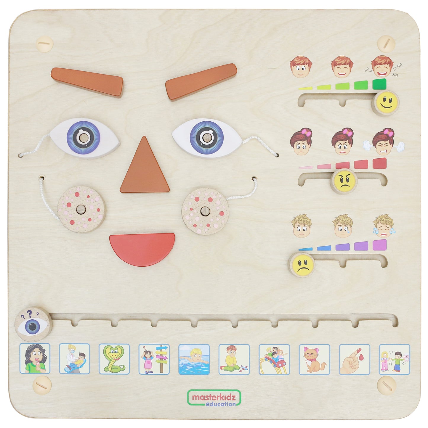 MASTERKIDZ Montessori Emocinė Lavinamoji Lenta Kaip Tu Jautiesi