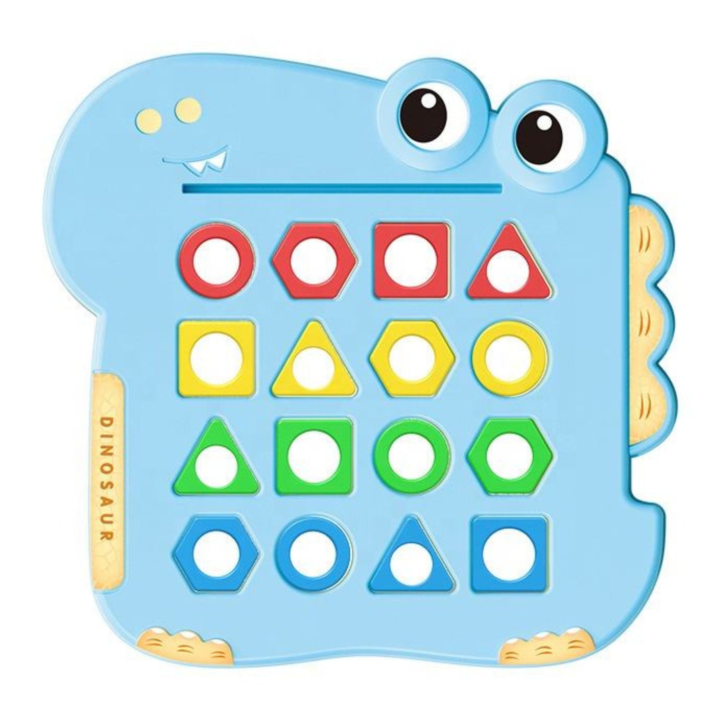 WOOPIE Montessori Dinozaurų Dėlionė – formų ir spalvų žaidimas vaikams