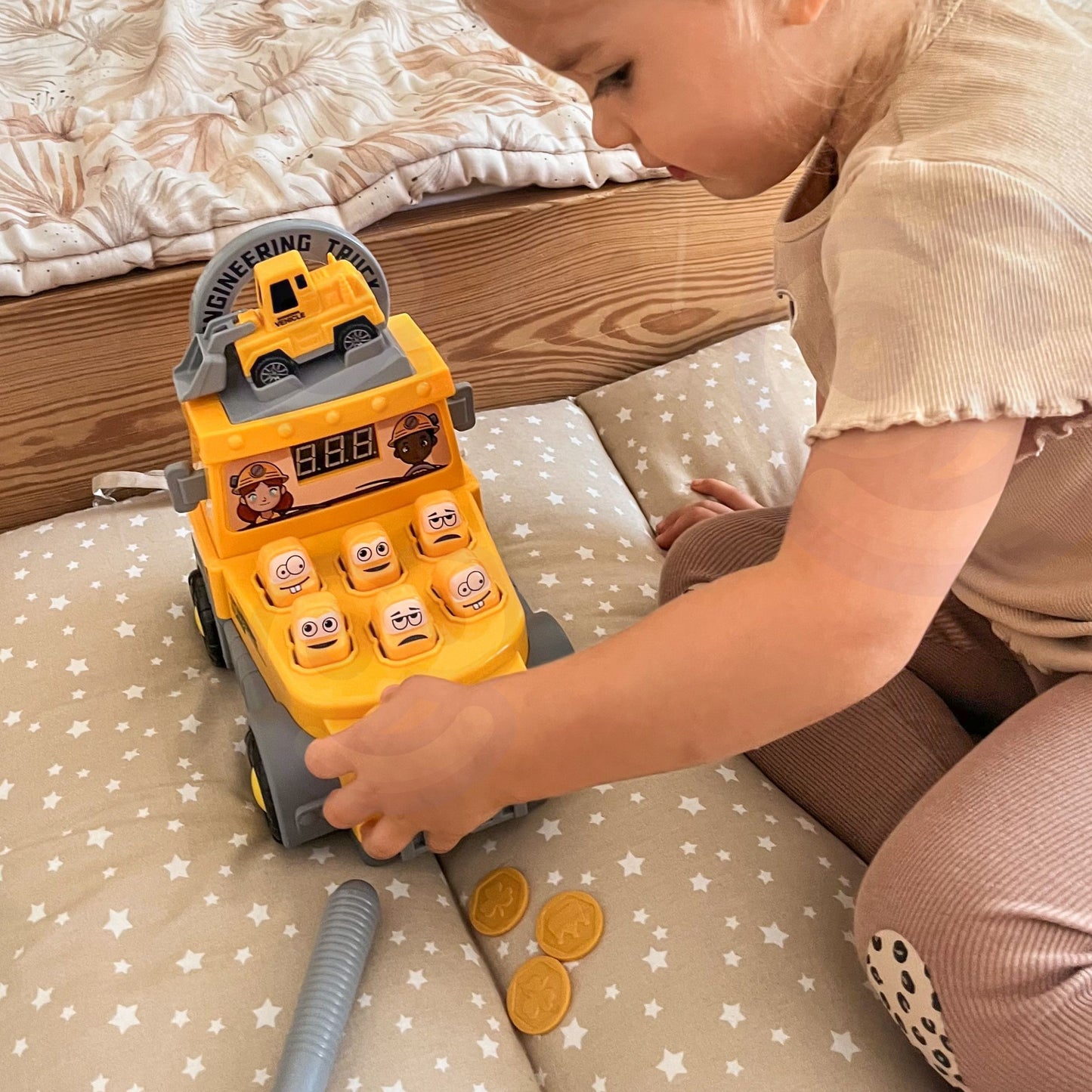 WOOPIE 2-in-1 Statybų Sunkvežimis Kūjuko Žaidimas su Priedais