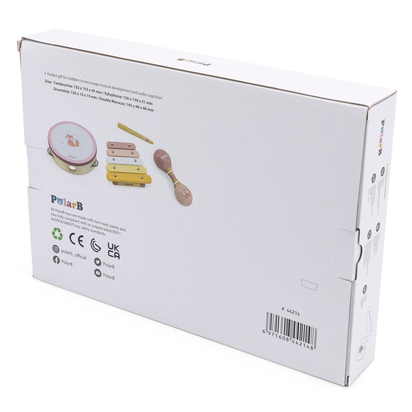 Viga PolarB medinių muzikos instrumentų rinkinys, rožinis – vaizdas 4