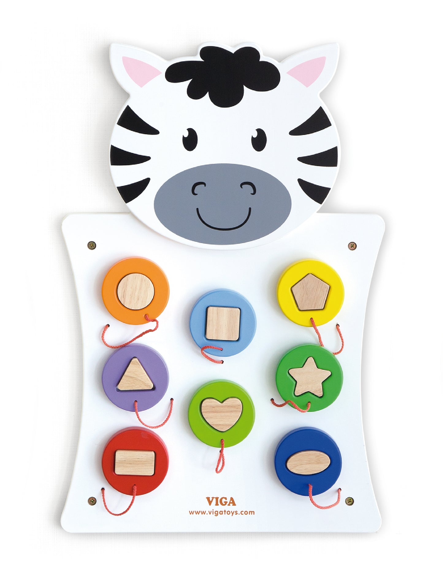 VIGA medinė manipuliacinė (lavinamoji) lenta Zebras, FSC, Montessori – pagrindinis vaizdas