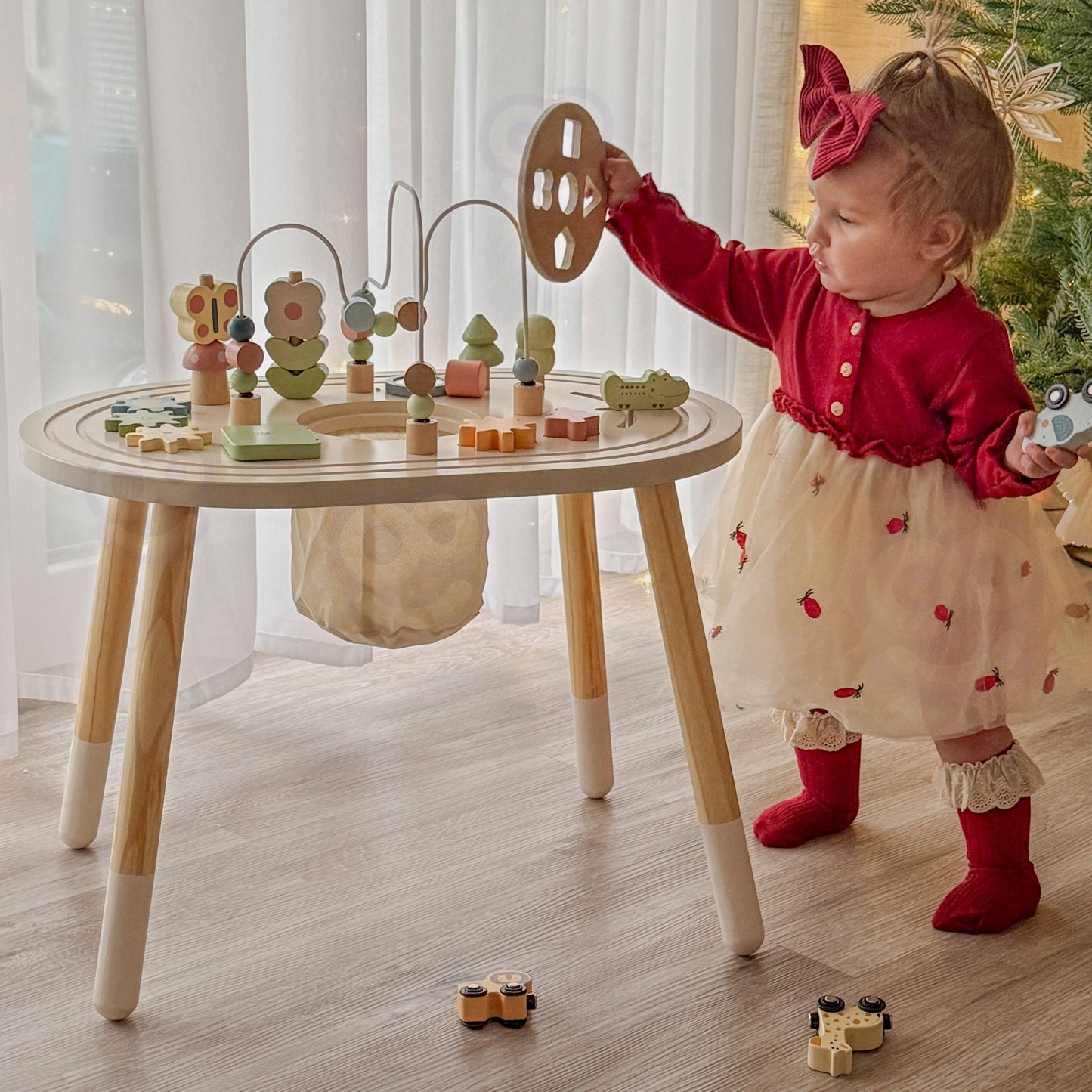 TOOKY TOY Medinis veiklos staliukas „Safari“ su žaidimais – vaizdas 3