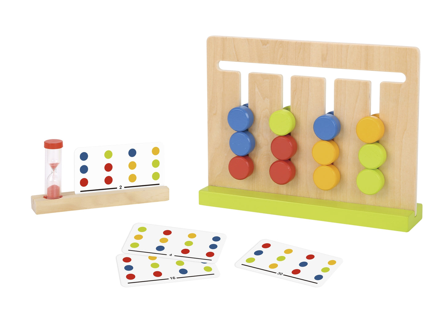 TOOKY TOY Loginė Montessori dėlionė su spalvomis ir laikmačiu, 30 raštų, 18 dalių – pagrindinis vaizdas