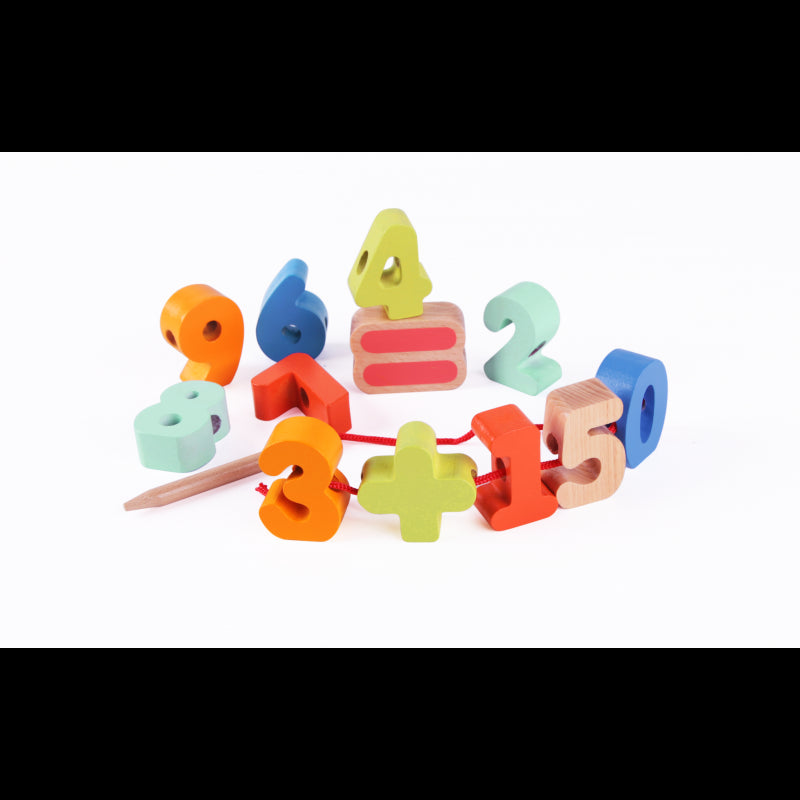 CLASSIC WORLD Medinės kaladėlės skaičiams sriegti matematinei veiklai 13 vnt – vaizdas 4