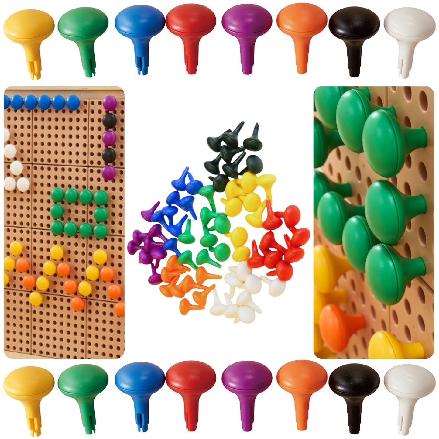 MASTERKIDZ Spalvoti kaiščiai STEM lentai 64 vnt. 8 spalvos