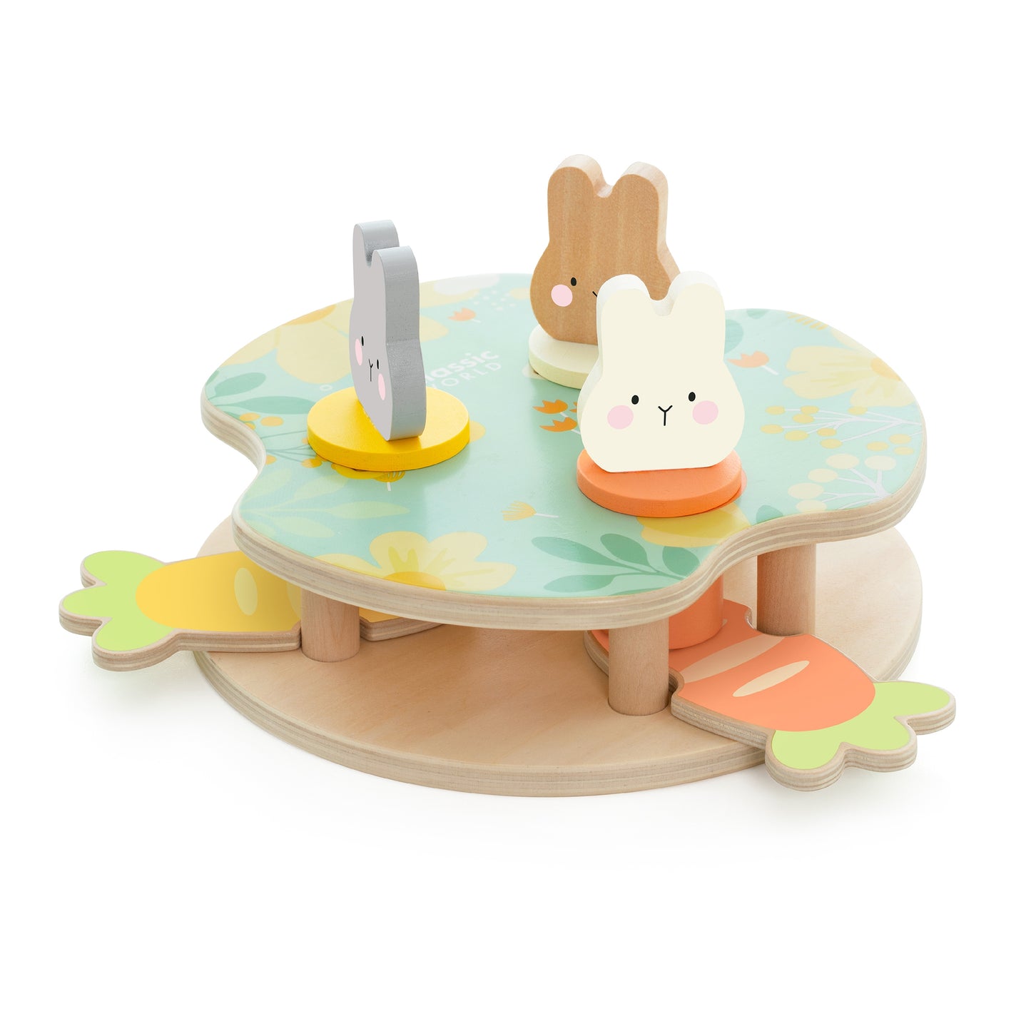 Žaidimas CLASSIC WORLD Wooden Pop Up Bunnies 12m+ – vaizdas 4