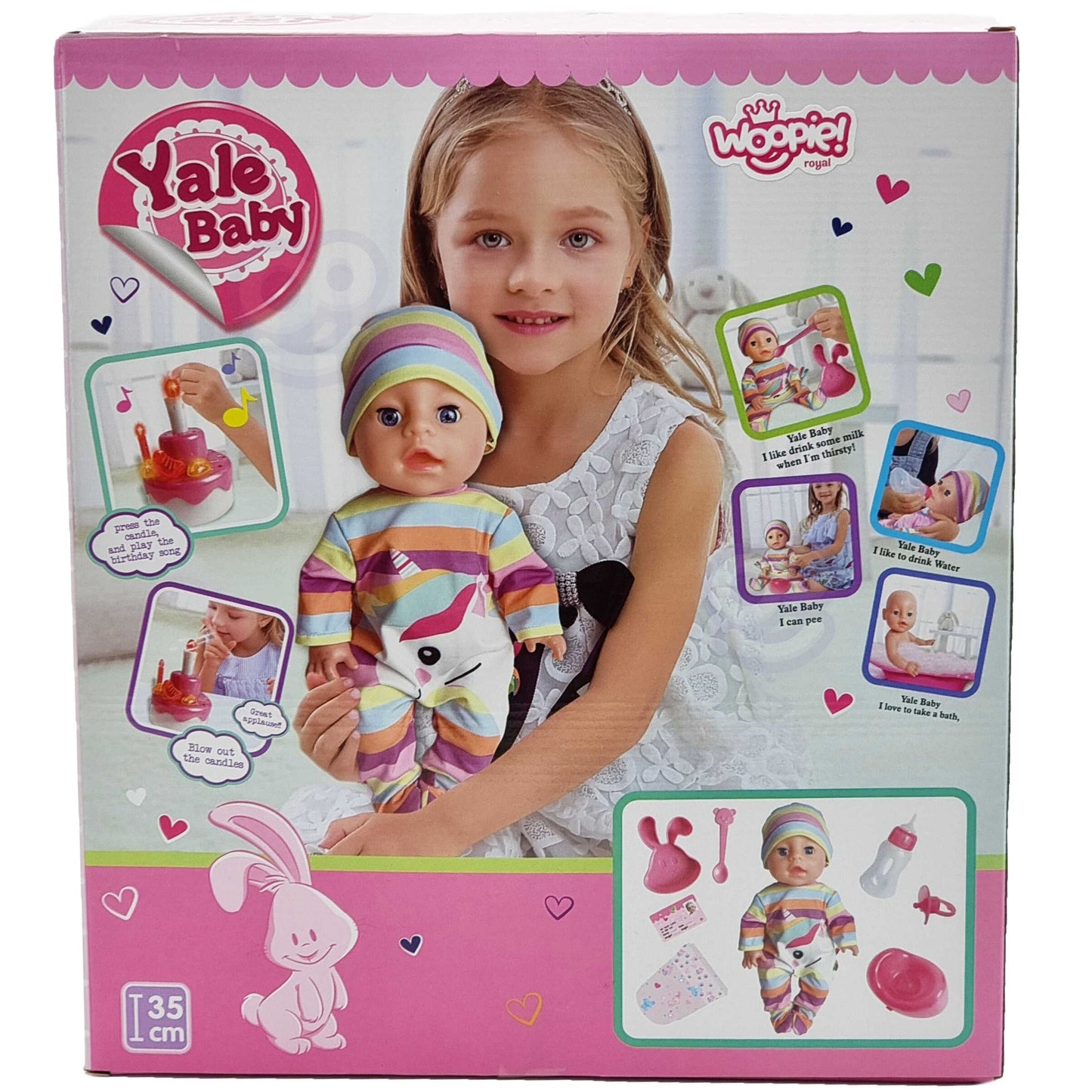 WOOPIE ROYAL Interaktyvi lėlė Mažoji Sofija Gimtadienis 35 cm su priedais