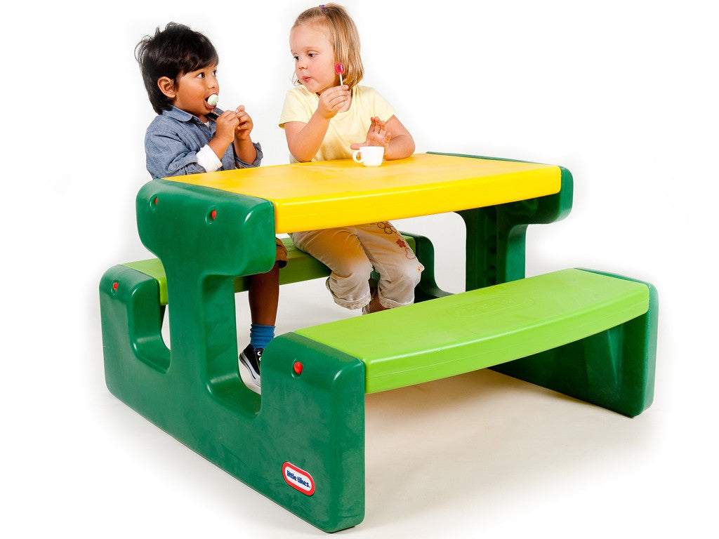 Little Tikes Didelė Vaikiška Pikniko Staliukas Žalias 6 Vaikams