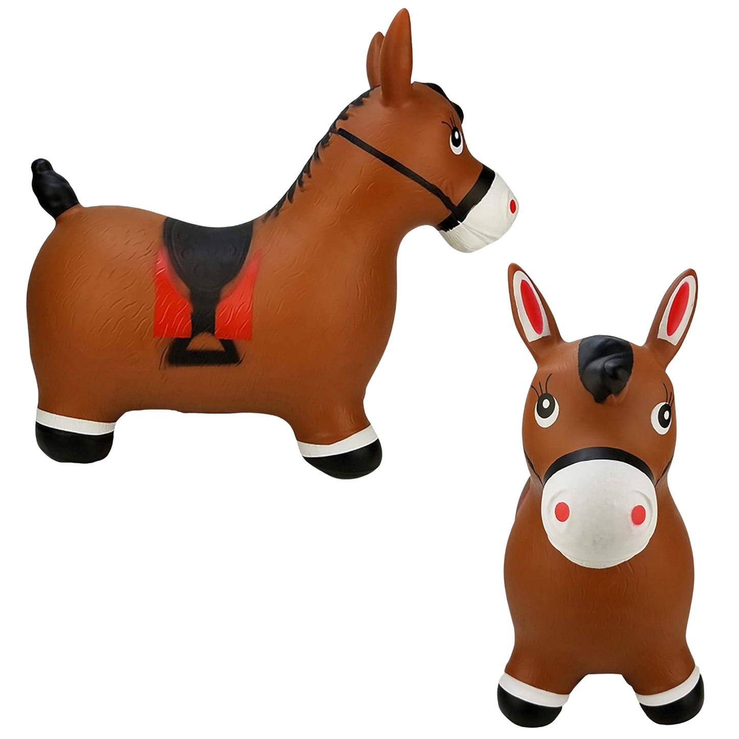 WOOPIE Pripučiamas guminis šokliukas arkliukas su pompa – vaizdas 3