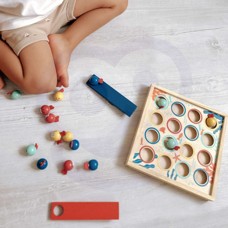 TOOKY TOY Žaidimas vaikams, Skraidančios žuvytės 19 vnt.