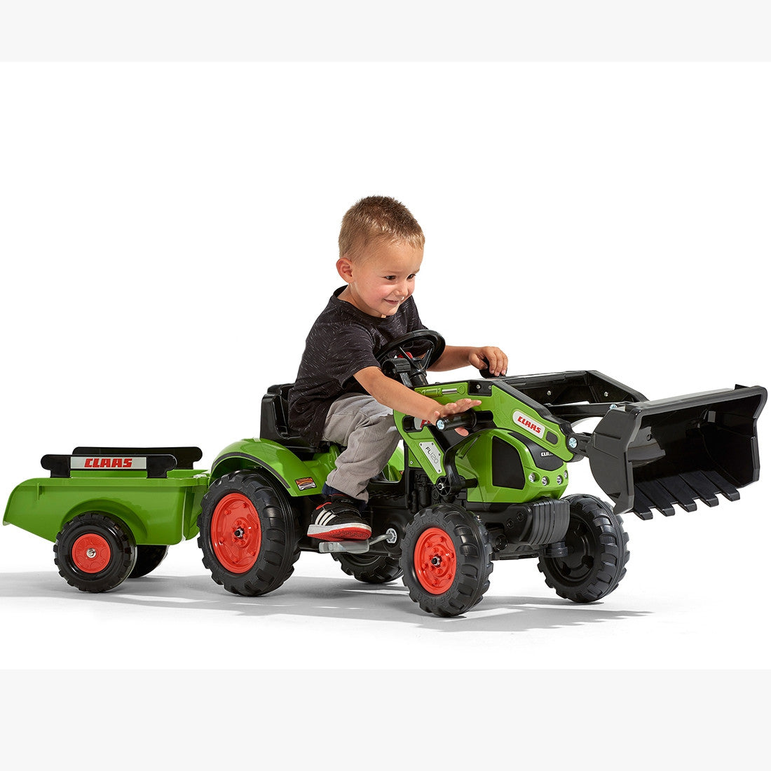 Falk Claas Arion 410 Minitraktoris su Priekaba ir Kaušu, 2-5 m.