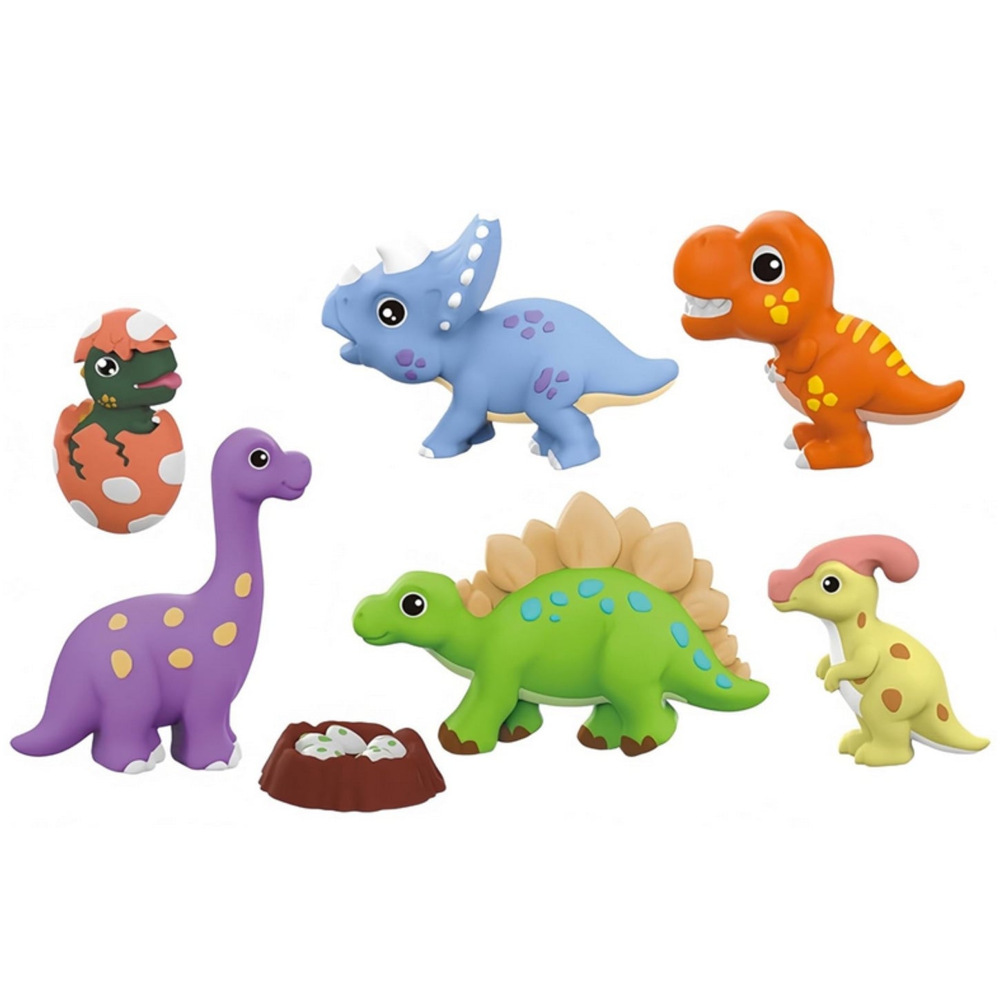 WOOPIE Kūrybinis rinkinys gipsinių figūrėlių liejimui ir dažymui – Dinozaurai – vaizdas 6