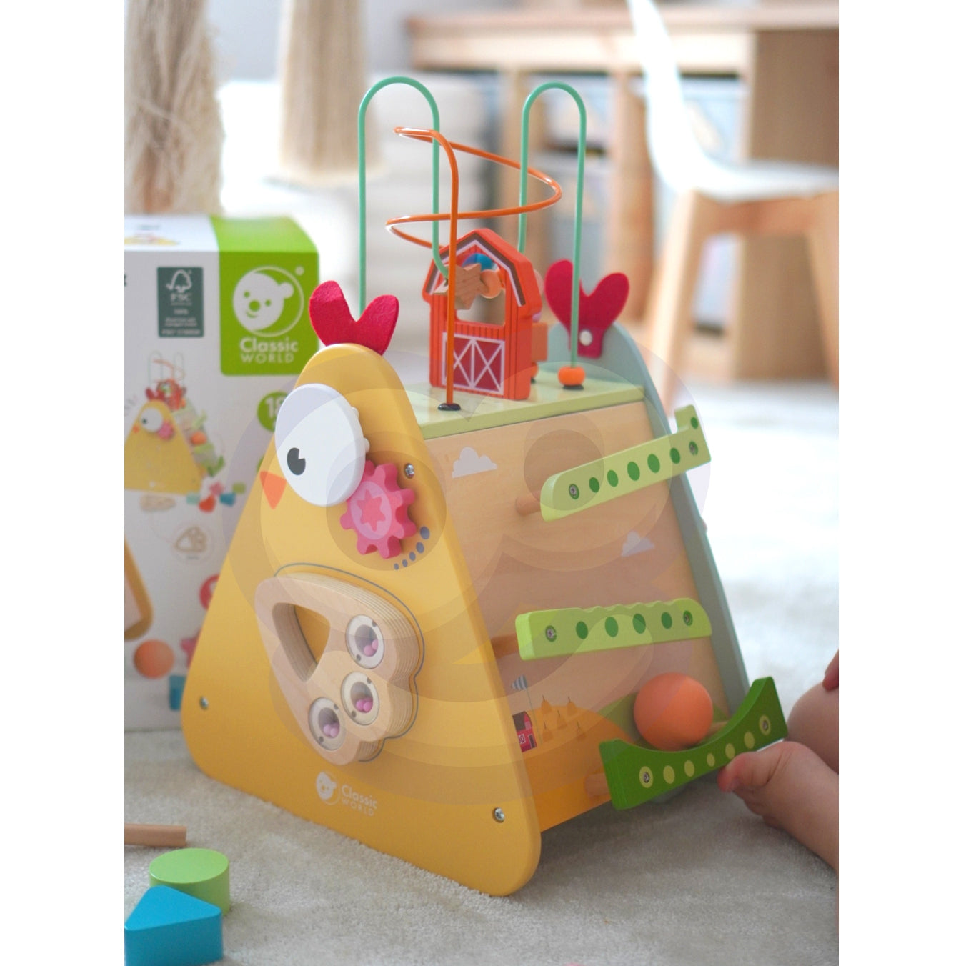 CLASSIC WORLD Montessori 10-in-1 edukacinis kubas „Laimingas ūkis“ XXL – vaizdas 7