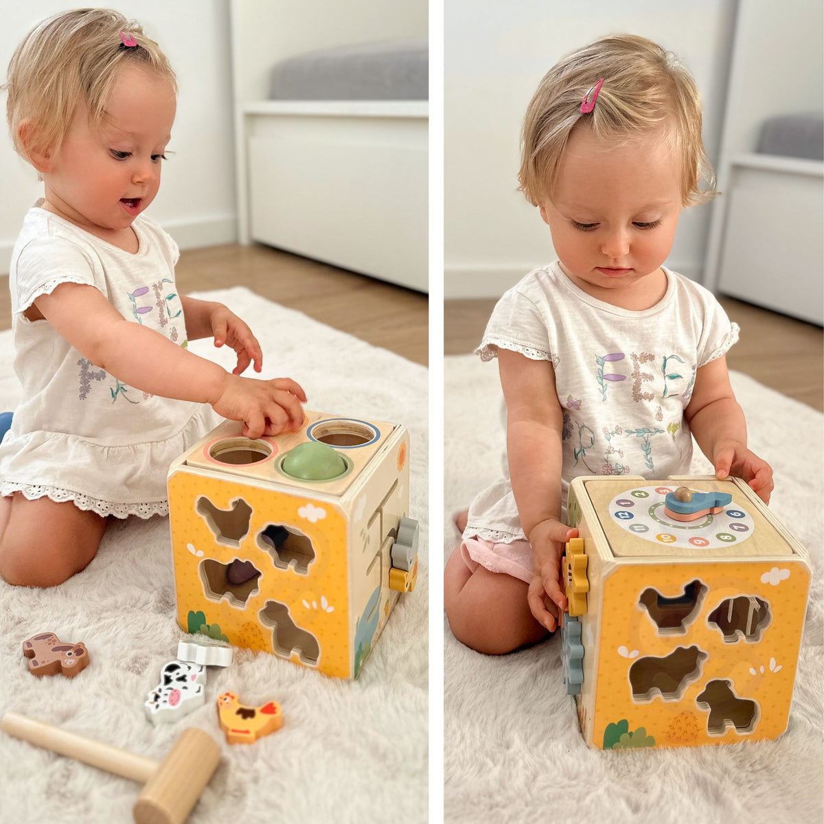 TOOKY TOY Medinis Edukacinis Kubas 5-in-1 su Priedais