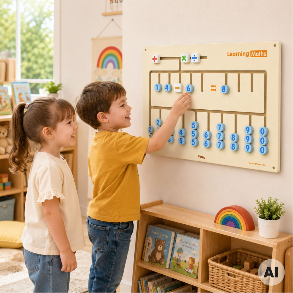 VIGA Sensorinė Lenta Skaičiavimui su FSC Montessori Sertifikatu