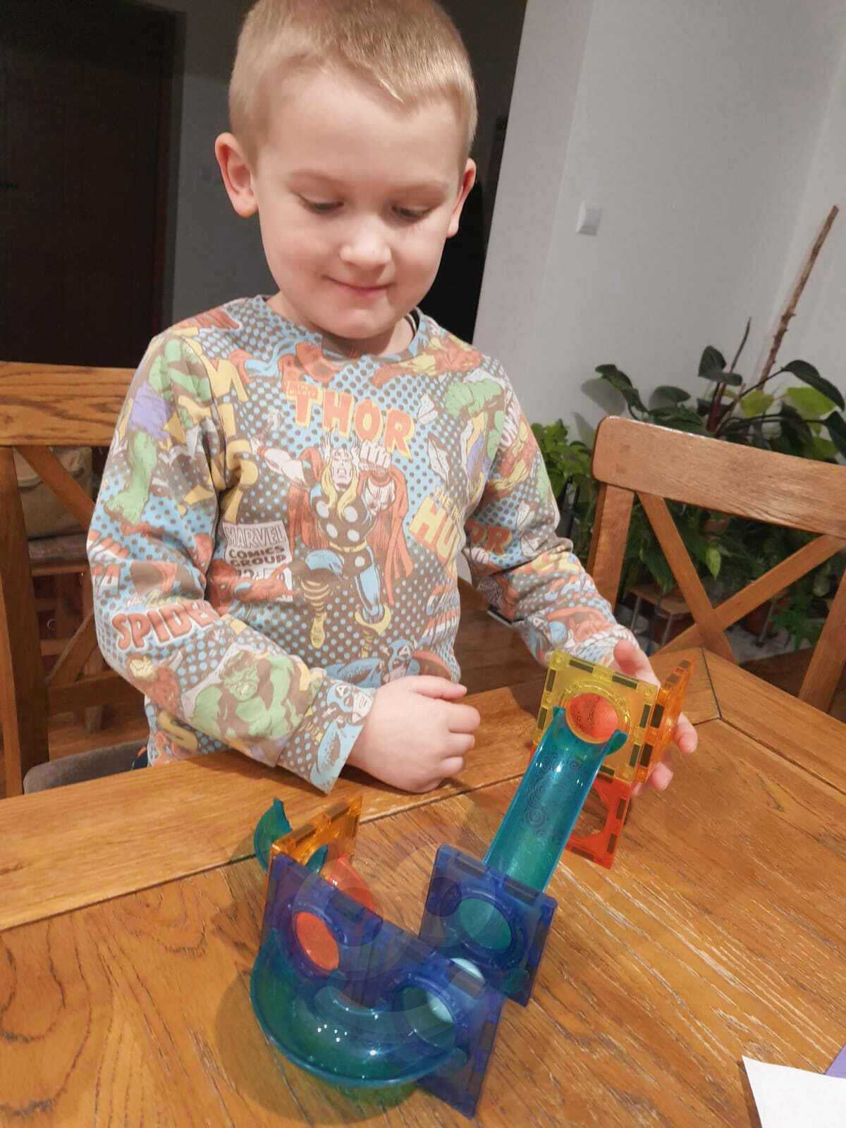 WOOPIE Magnetiniai kamuoliukų trasos blokeliai, šviečiantis kulodromas – vaizdas 3