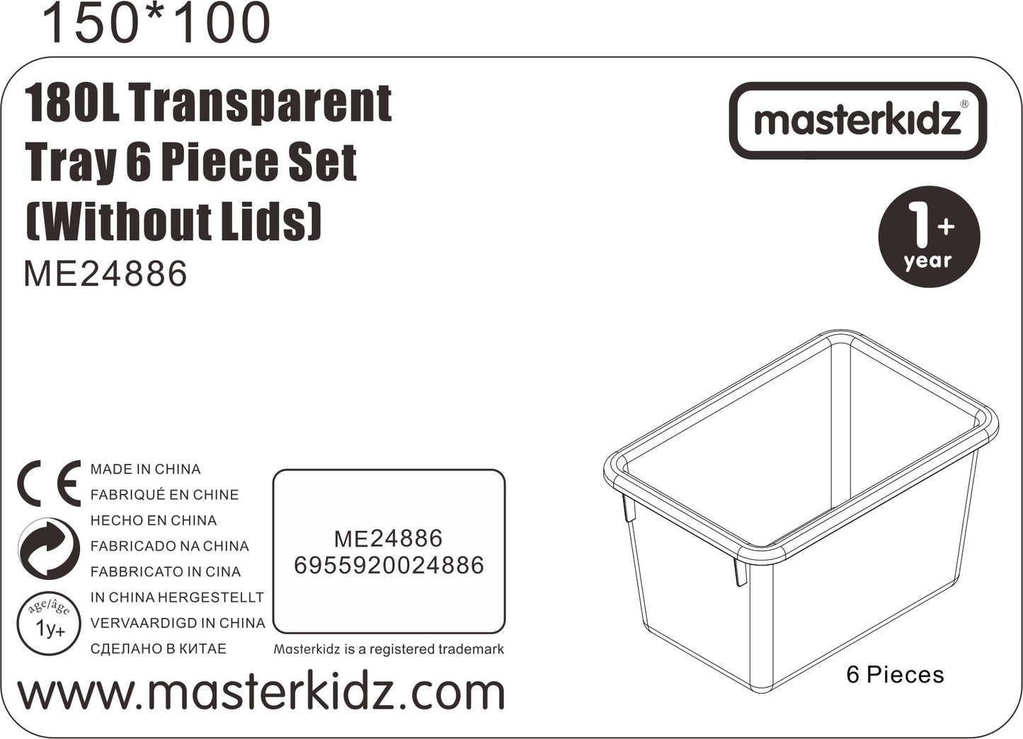 MASTERKIDZ Akryliniai laikikliai STEM lentai 6 vnt. rinkinys