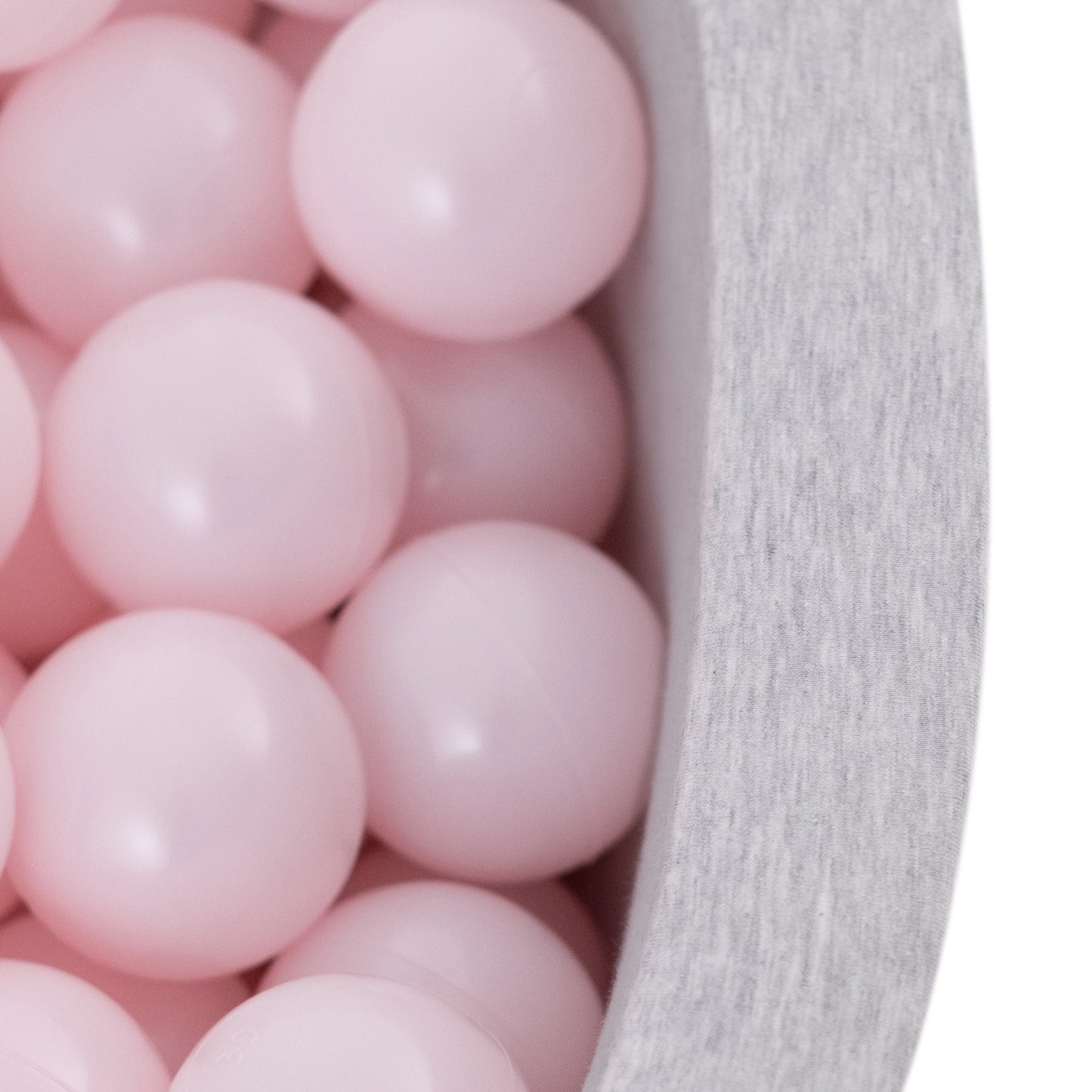 PLUSH NEST Sausas Kamuoliukų Baseinas, Apvalus, Šviesiai Pilkas – vaizdas 9