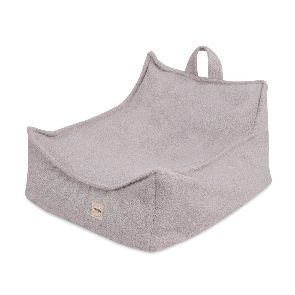 PLUSH NEST Pūstas Kvadratinis Vaikiškas Krėslas, Pilkas – pagrindinis vaizdas