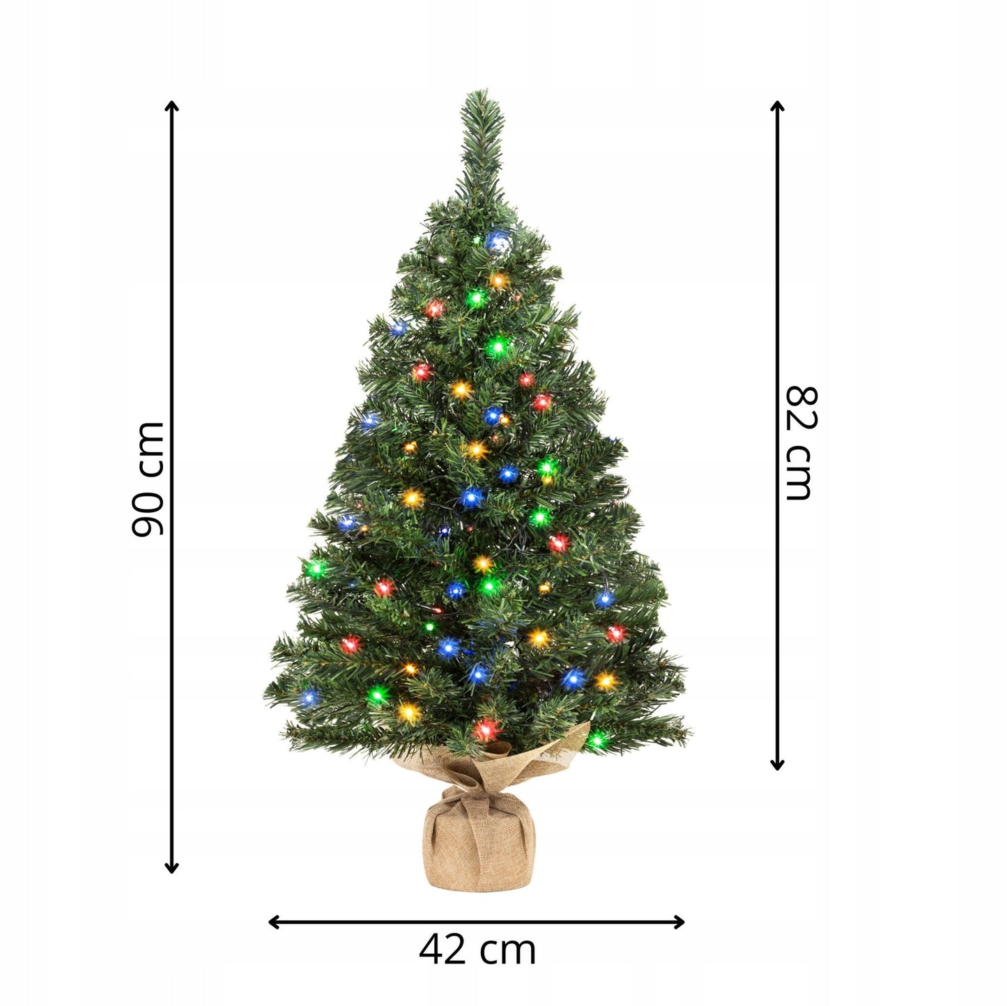 Dirbtinė Kalėdų eglutė su LED lemputėmis 90 cm - vaizdas 10