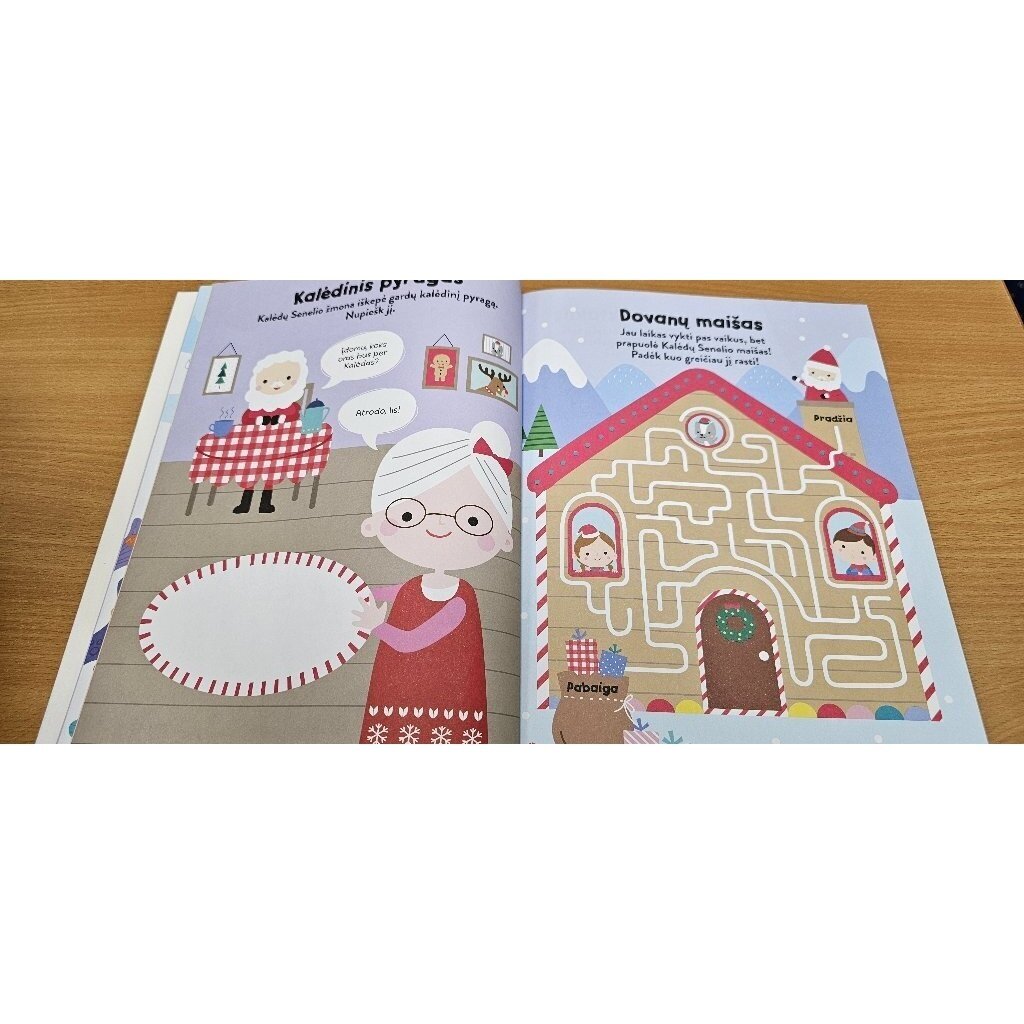 Kalėdų elfai Užduočių knygelė su lipdukais – vaizdas 2