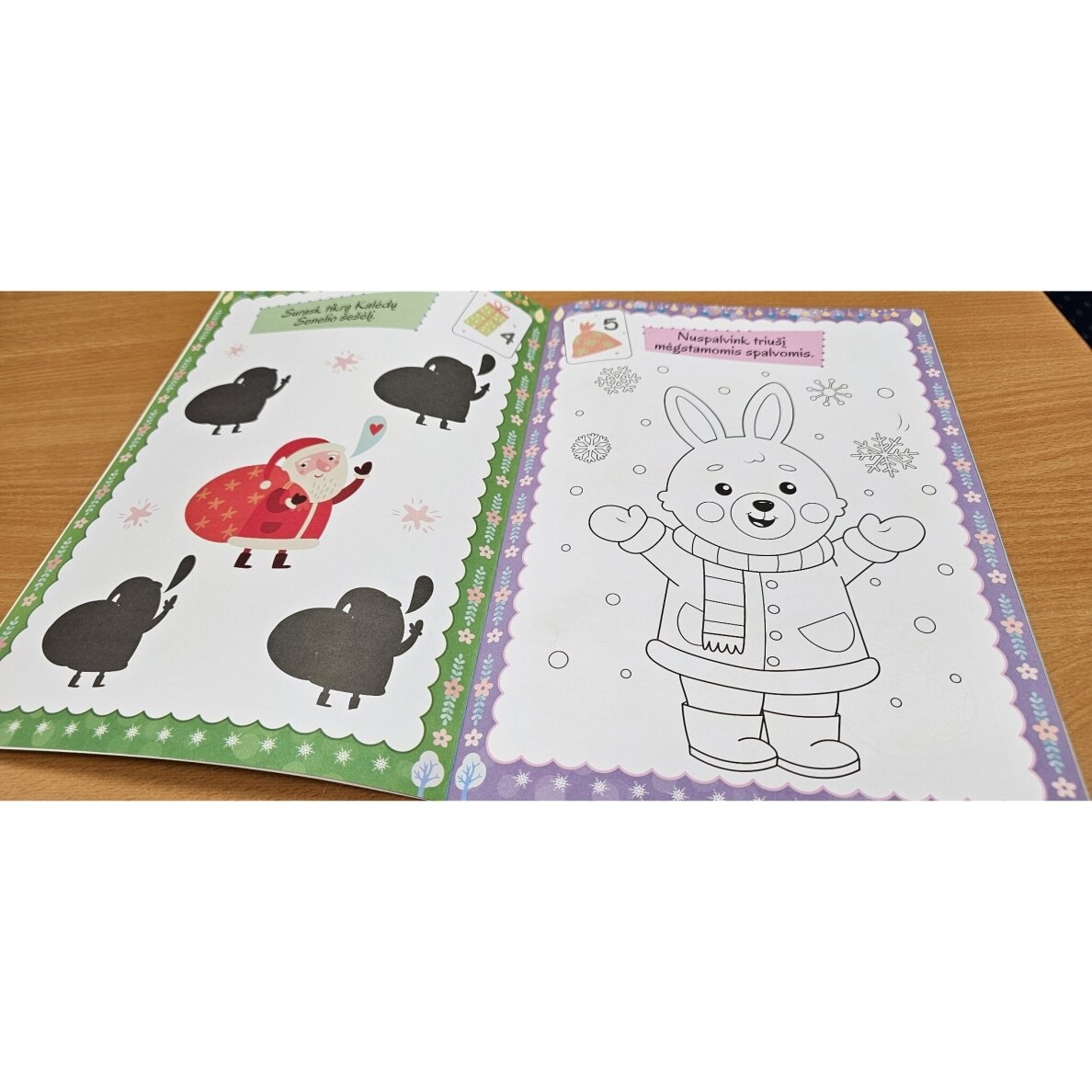 Kalėdų laukimo užduotėlės su lipdukais – vaizdas 2