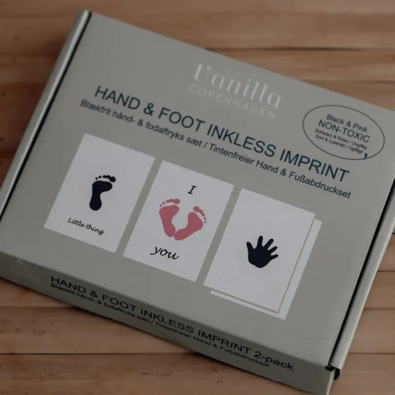 Kūdikio rankos/pėdos atspaudų lapeliai, rausva – vaizdas 5